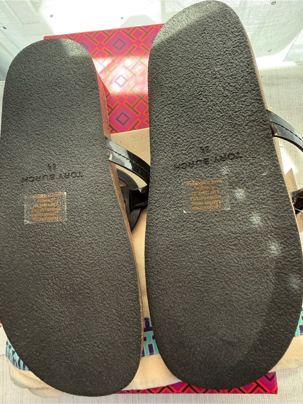 Tory Burch Miller Cloud Patent Leather Sandal 8.5 New - Picture 4 of 6